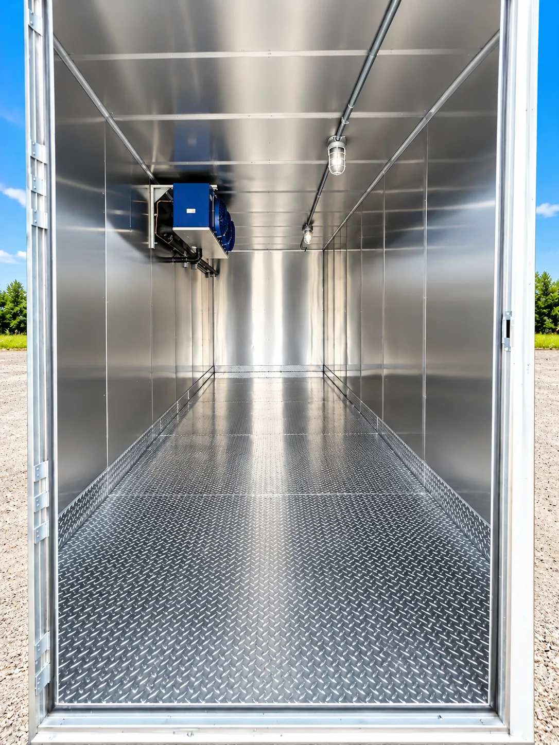 Kansas 20 ft commercial refrigerated container cold-storage interior