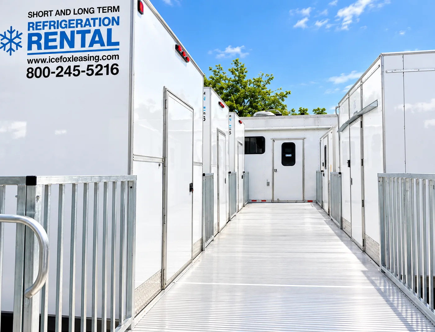 Illinois 20 ft emergency commercial refrigeration trailer rental exterior