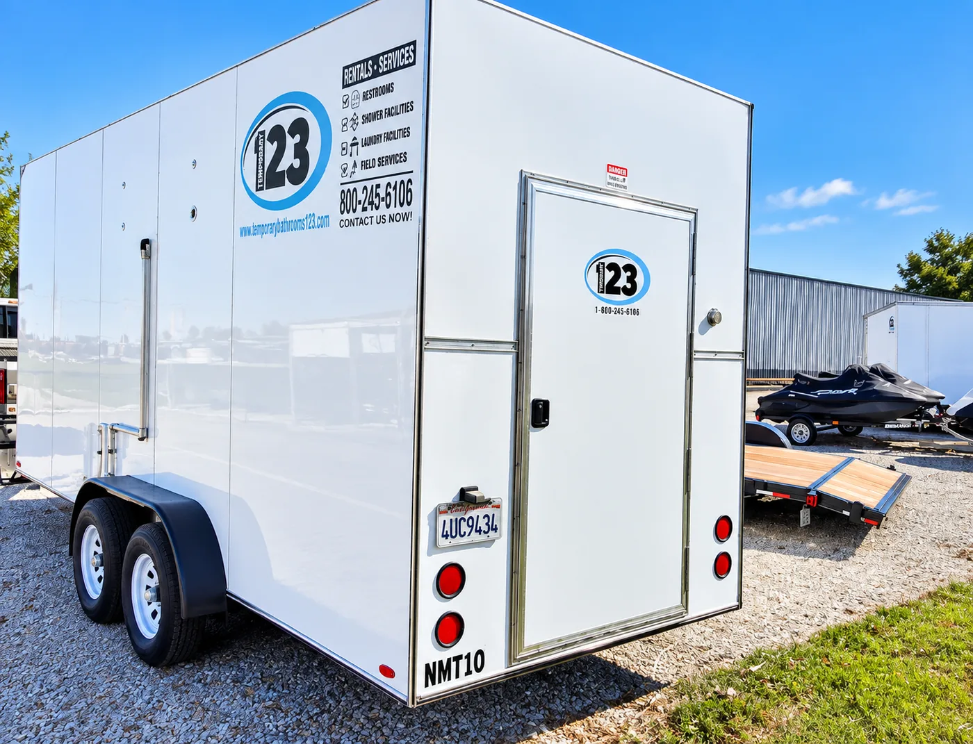 Idaho 20 ft portable commercial refrigeration trailer exterior