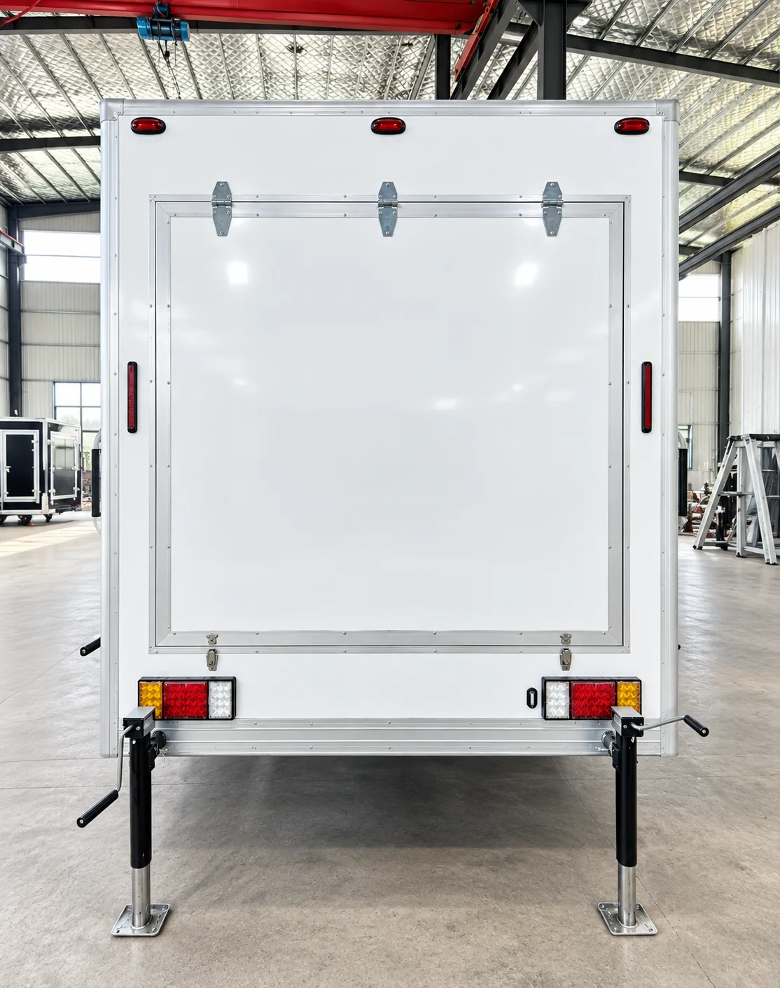 Multi-station mobile shower trailer exterior