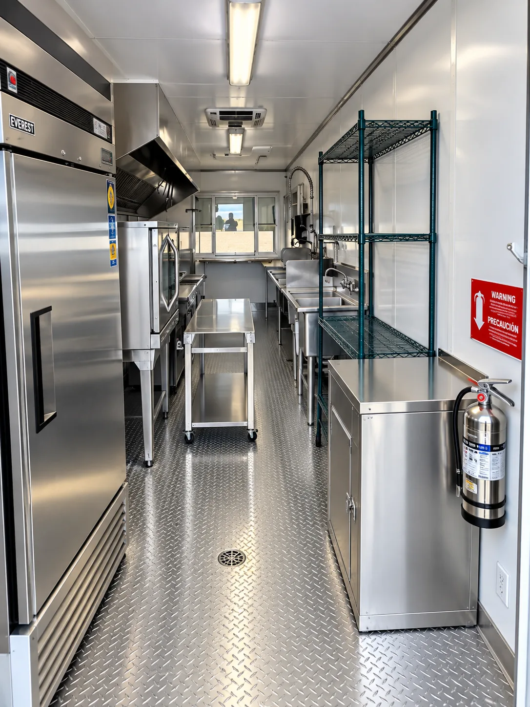 Delaware mobile commercial kitchen entry and working area