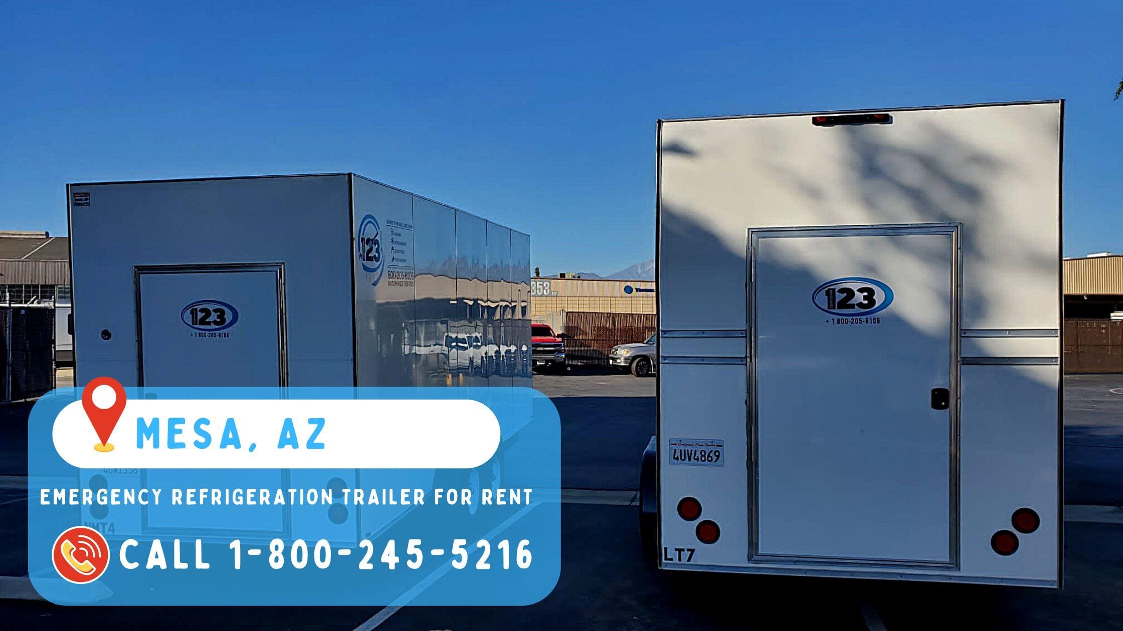 Emergency Refrigeration Trailer for Rent in Mesa