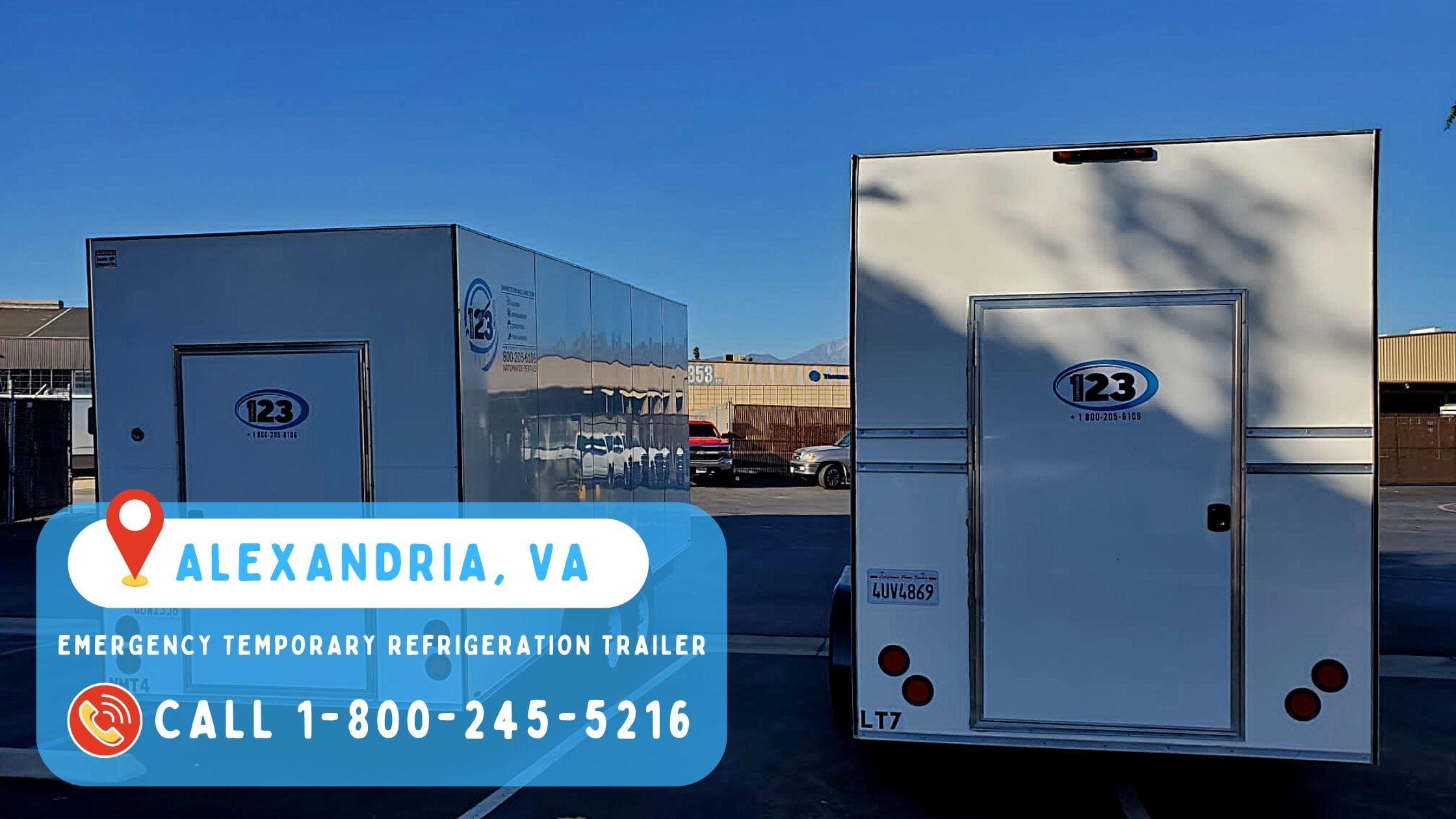 Emergency Temporary refrigeration trailer in Alexandria