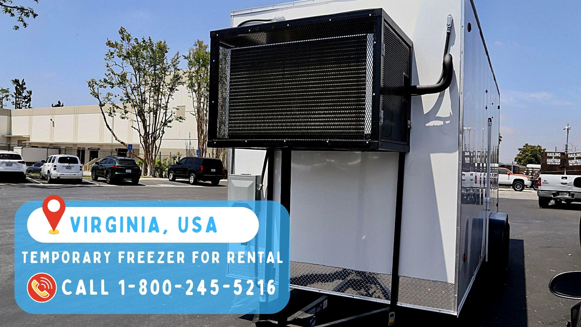 Temporary freezer for rental in Virginia